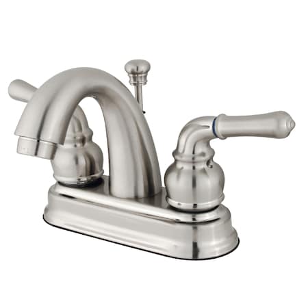 Kingston Brass 4" Centerset Bathroom Faucet, Brushed Nickel GKB5618NML